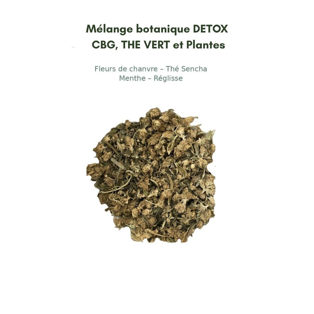 Detox cbg thé vert et plantes